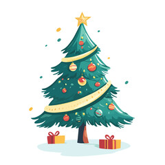 A highly decorative christmas tree