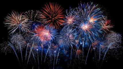 Obraz premium Spectacular Fireworks Display Lighting Up The Night Sky