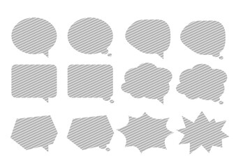 シンプルな吹き出しセット59