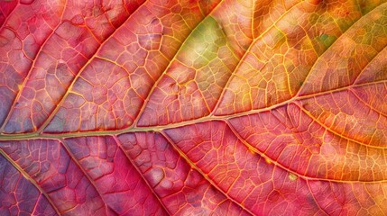 Vibrant Multicolored Autumn Leaves Close-up