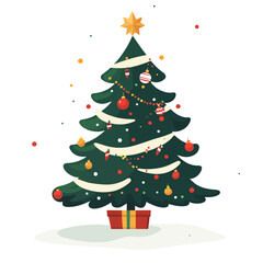 A highly decorative christmas tree