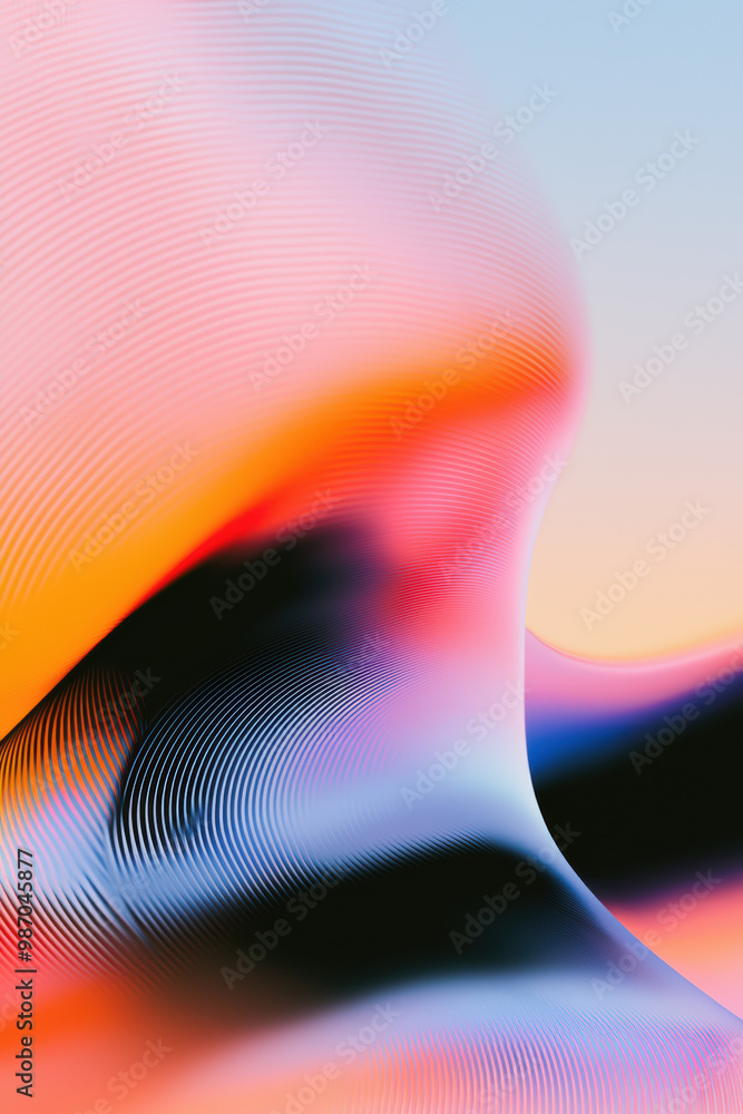 Poster grainy background. vibrant abstract art with flowing lines and colorful gradients, creating a dynami