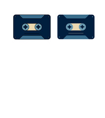 Cassette tape. Icon for design. Easily editable