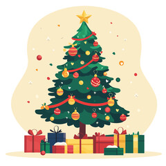 Christmas tree with presents