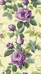 Beautiful purple roses on a light background.
