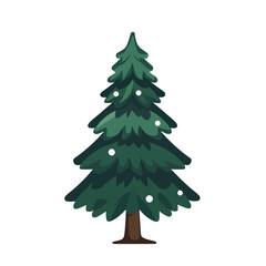 Obraz premium Vector of christmas tree isolated on white