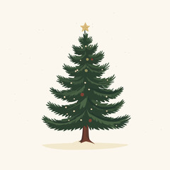 Obraz premium Vector of christmas tree isolated on white