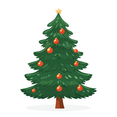 Fototapeta premium Vector of christmas tree isolated on white