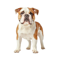 Obraz premium Cute Bulldog Puppy Standing with a Isolated