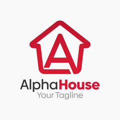 Alpha House Logo Design Template. Good for Business, Agency, Community and Organization