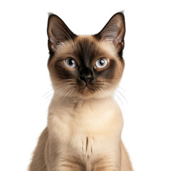 Cute Siamese Cat Portrait
