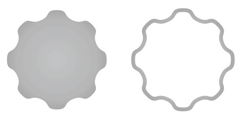 Grey  round labels. vector illustration