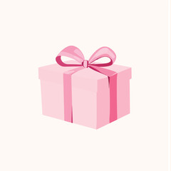 Fototapeta premium pink gift box with ribbon