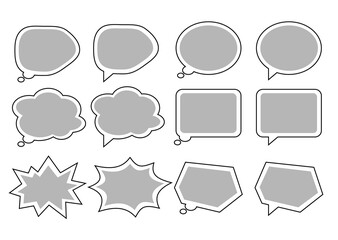 シンプルな吹き出しセット28