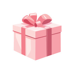Fototapeta premium pink gift box with ribbon