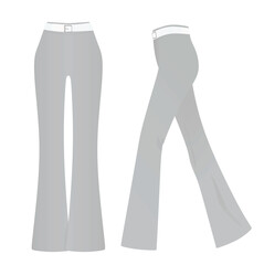 Grey legging tight pants. vector illustration