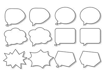 シンプルな吹き出しセット24