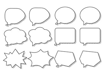 シンプルな吹き出しセット23