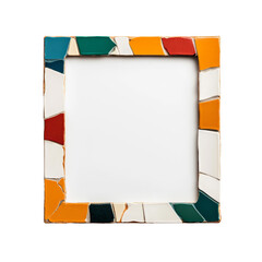 Colorful Mosaic Picture Frame Isolated