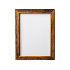 Obraz premium Wooden Frame with White Background