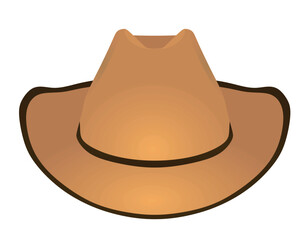 Brown Sheriff hat. vector illustration