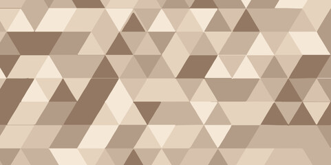 Fototapeta premium Abstract seamless pattern geometric triangle background with Origami style. Vector brown triangular mosaic and low polygon texture Creative Design wallpaper template background, vector illustration. 
