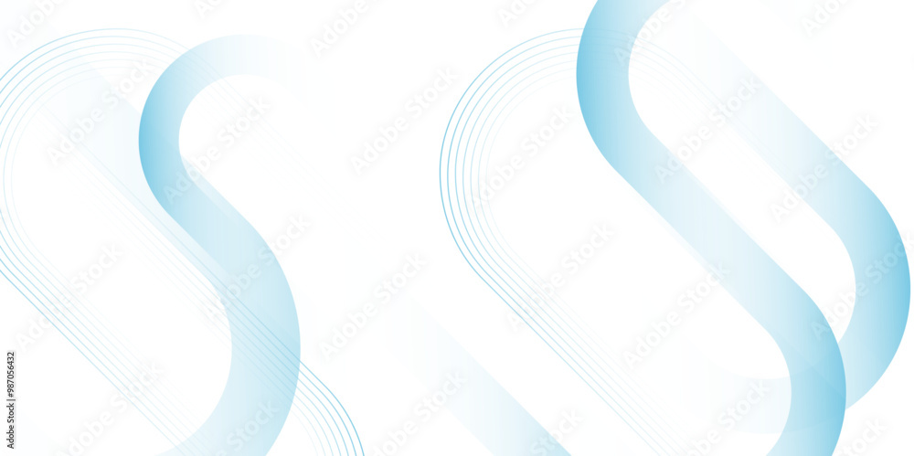 Aufkleber Abstract blue and white diagonal geometric shapes line background. blue color background abstract art.  Trendy minimal banner, Vector illustration abstract graphic design pattern background template.