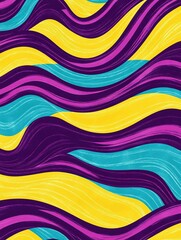 Colorful abstract wavy line pattern design