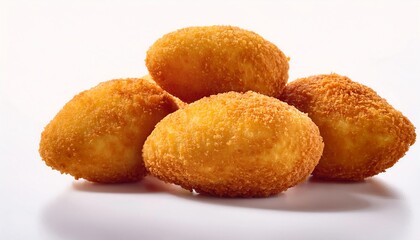 Spanish Food, Croquetas on white background isolated.
