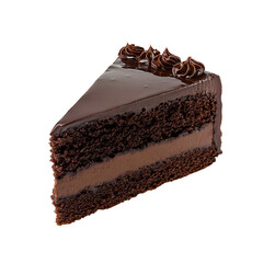 chocolate cake isolated on white background