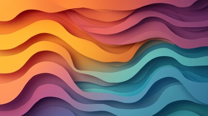 Obraz premium A paper cut background with layered shapes and soft shadows, creating a 3D effect that adds depth to any design.