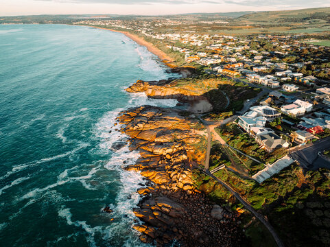 Overhead view at the Fleurieu Peninsula, Port Elliot