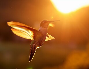hummingbird and flower