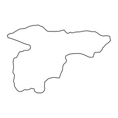 Battagram district map, administrative division of Pakistan. Vector illustration.