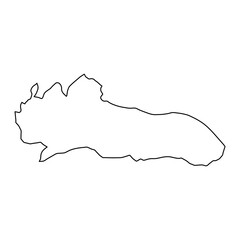 Kolai Palas district map, administrative division of Pakistan. Vector illustration.