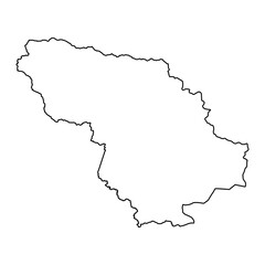 Kurram district map, administrative division of Pakistan. Vector illustration.