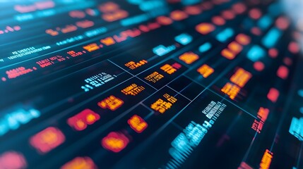 Fototapeta premium Financial Market Data Abstract Background
