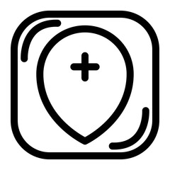 Obraz premium Modern UI UX - clean add gps maps icon
