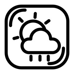 Modern UI UX - clean weather icon
