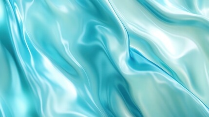 Fototapeta premium Glossy gradient background moving from sapphire blue to light teal, giving the illusion of a shiny, liquid surface.