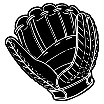 recommend clip art: Classic Catcher's Mitt: A timeless silhouette of a well-worn baseball glove, ready for action. 