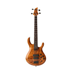 Naklejka premium Brown Bass Guitar Isolated