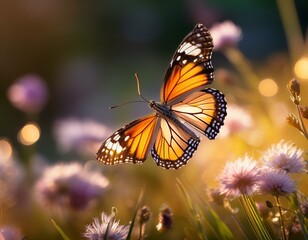 Obraz premium butterfly on flower