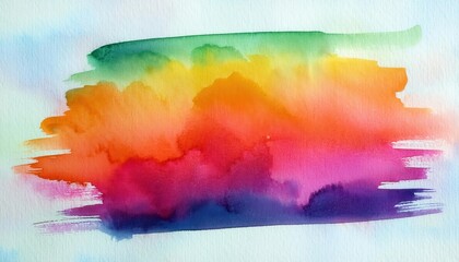 Fototapeta premium Vibrant Watercolor Abstract Splash. Soft Blending of Turquoise, Purple, Pink, and Orange Hues in Fluid Artistic Movement. Perfect for Creative Backgrounds, Art Projects, or Design Inspiration