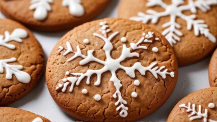 German cookies (Lebkuchen) with icing.