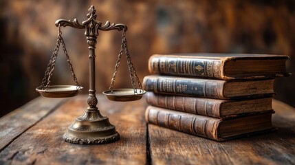 Scales of Justice and Legal Books