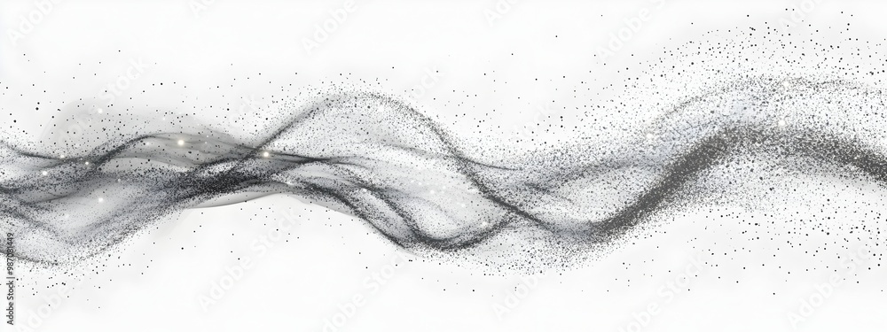 Poster mesmerizing light wave scattering captivating abstract particle simulation in elegant 3d render