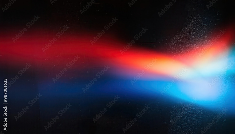 Poster abstract radiant light spectrum burst. gradient of red, orange, blue, and white illuminating dark ba