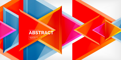 Triangle glass shapes geometric abstract background. Vector Illustration For Wallpaper, Banner, Background, Card, Book Illustration, landing page