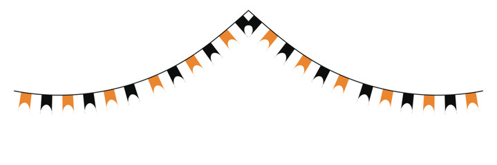 Halloween bunting isolated on a white background